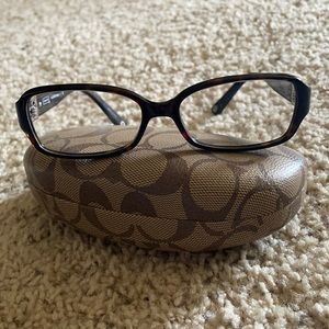Tortoise color. Coach reading glasses.